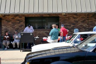 Ernie Gempeler's brat stand fed some of the hungry crowd.